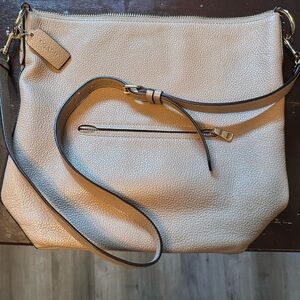 Coach Pebbled Leather Shoulder Bag in Tan